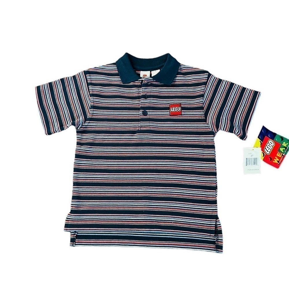 LEGO WEAR BOYS STRIPED SHORT SLEEVE BUTTON DOWN SHIRT SIZE 3T NWT